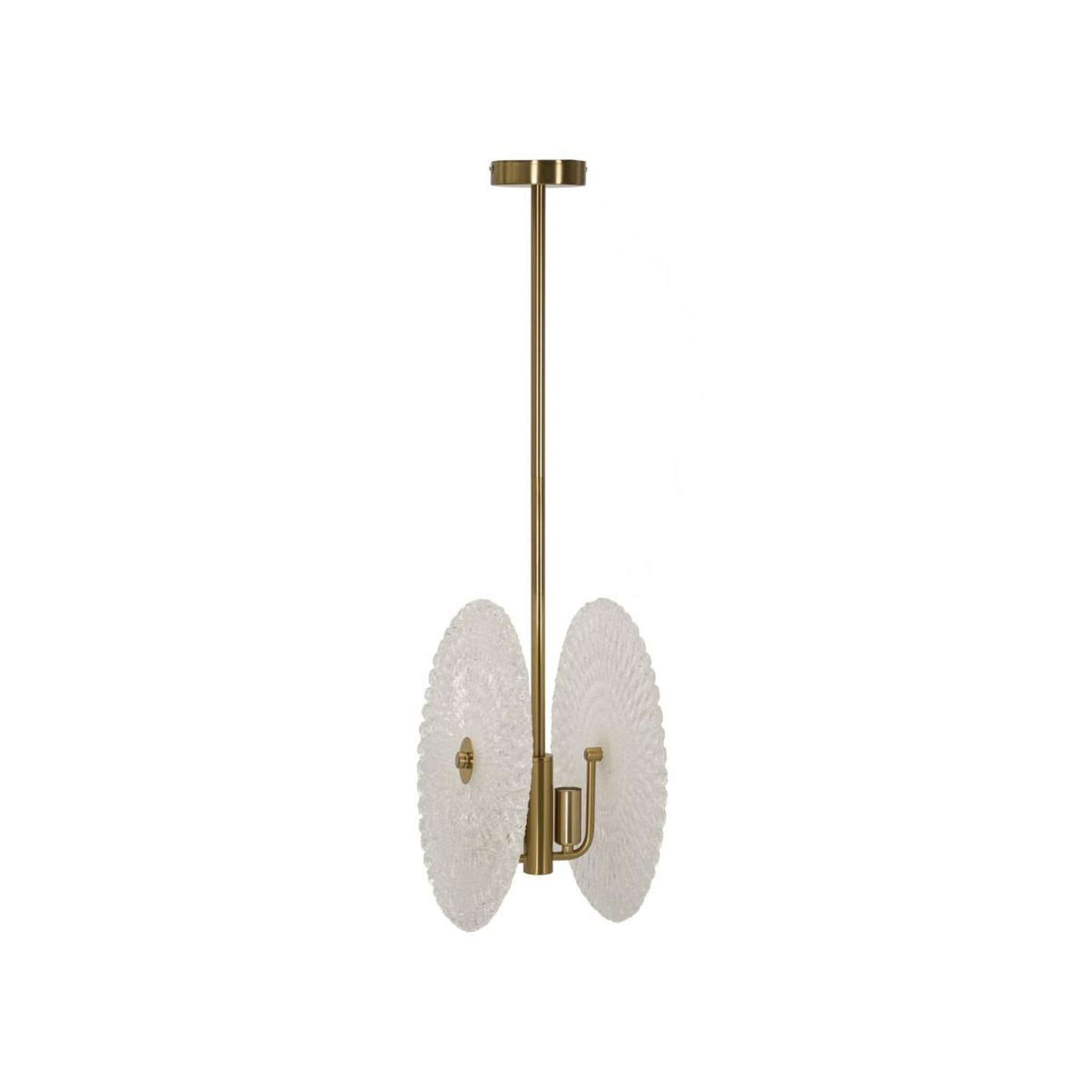 Paris Prix Lampe suspension en verre  circle  35cm blanc & or