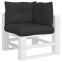 Voir la diapositive 3 : VIDAXL Coussins de palette lot de 3 noir tissu