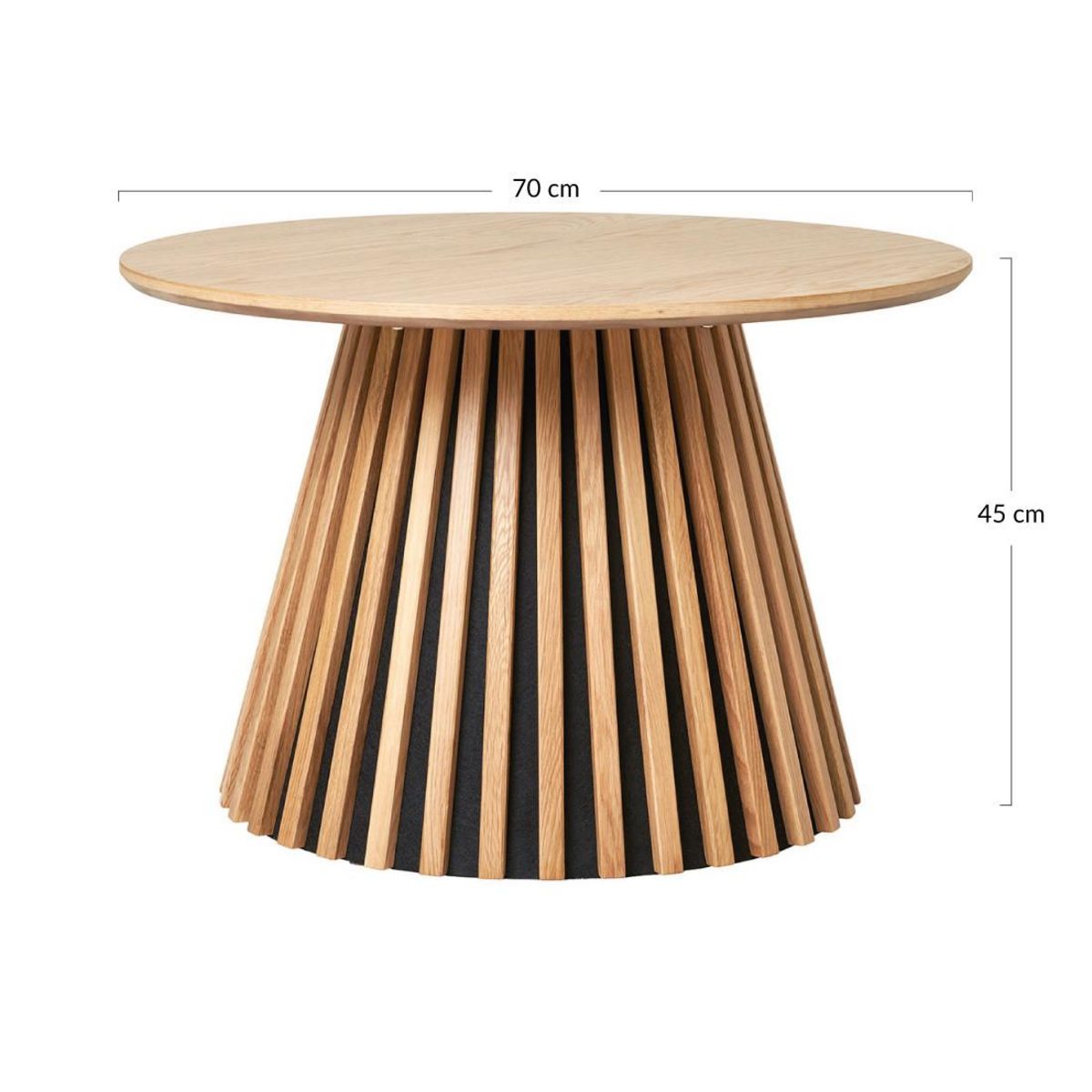 LISA DESIGN Kala - table basse - chêne - 70 cm