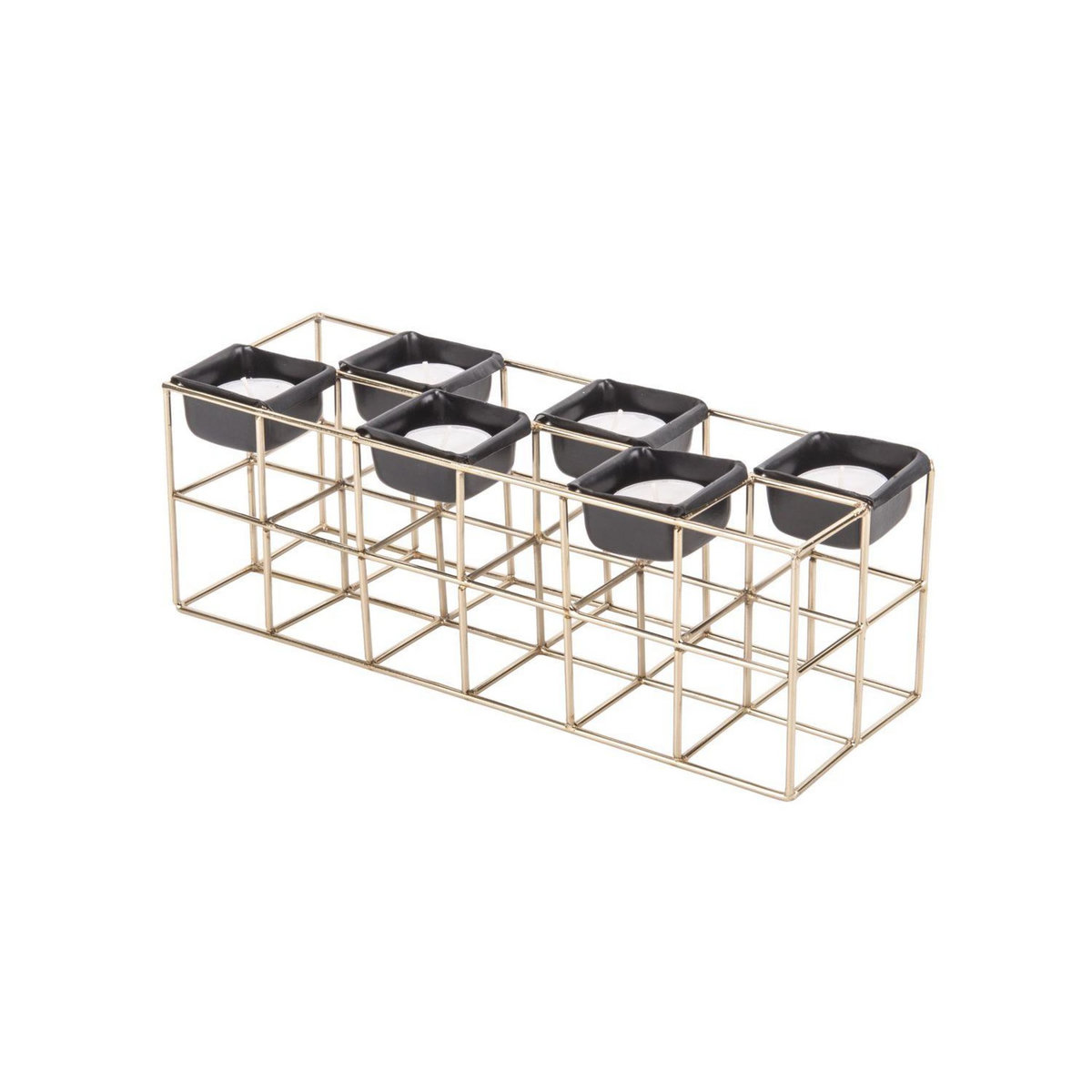 PRESENT TIME Photophore en métal design Tabia - 6 Bougies