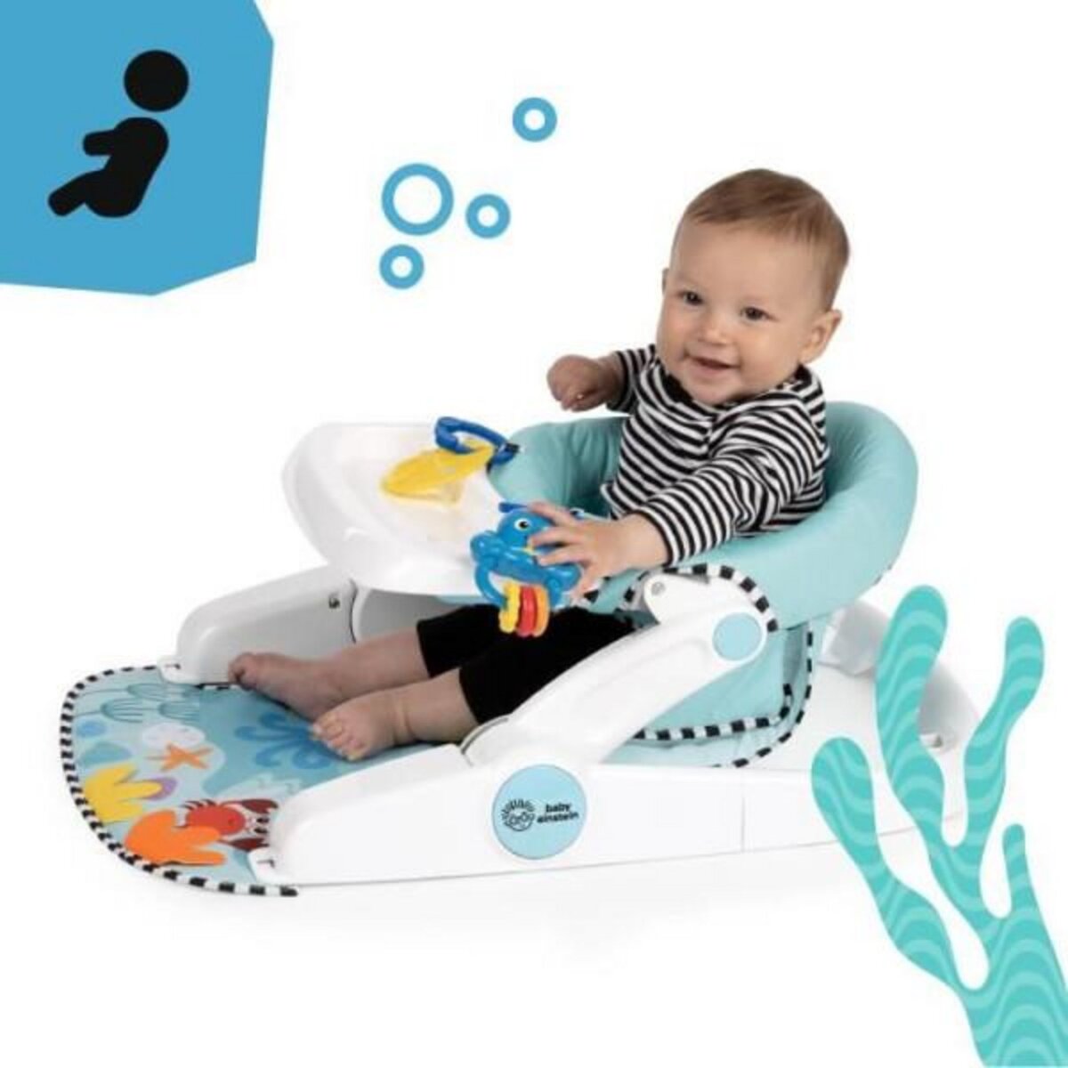 BABY EINSTEIN BABY EINSTEIN Siege bébé d'apprentissage -OPUS ET NEPTUNE- apporte support a bébé, 2positions de siege, tablette d'activité