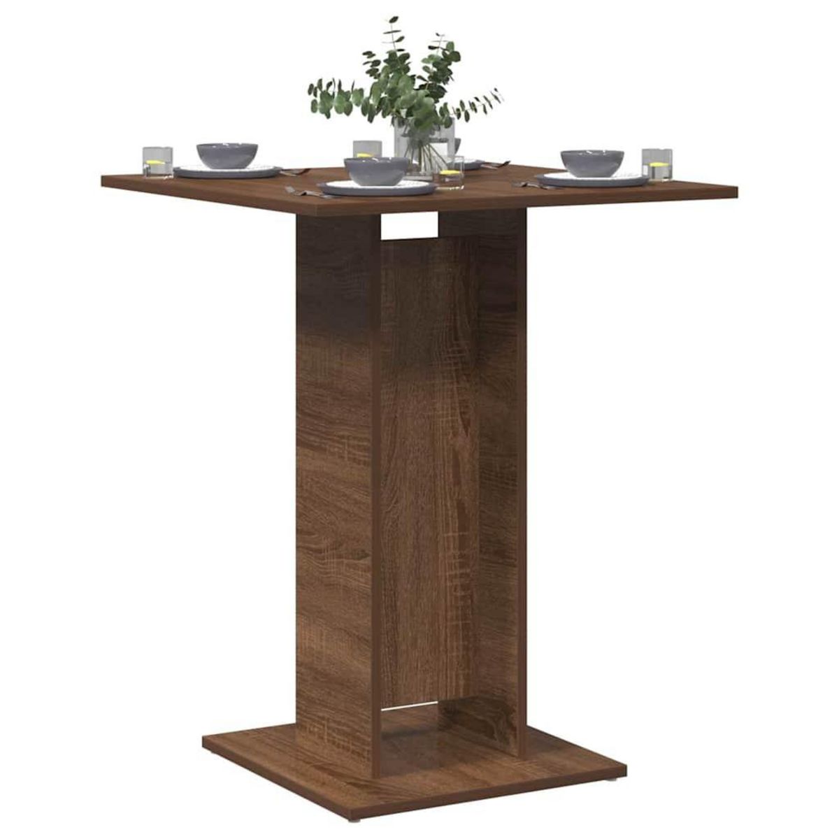 VIDAXL Table de bistro Chene marron 60x60x75 cm Bois d'ingenierie