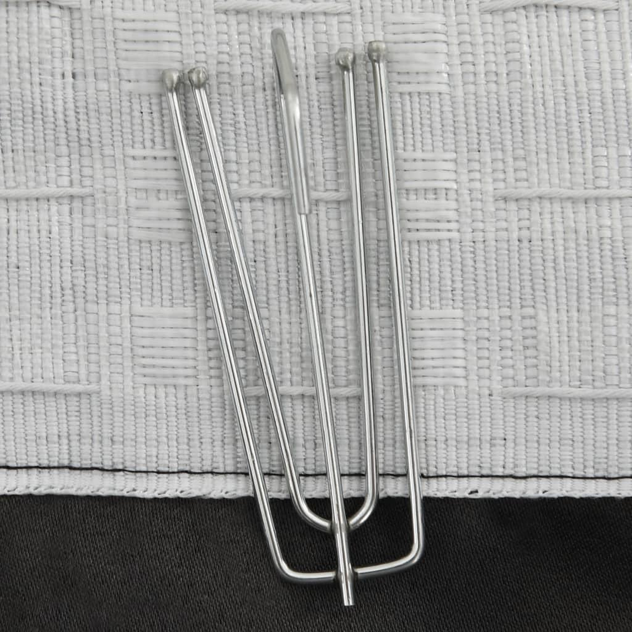 Voir la diapositive 3 : VIDAXL Rideaux occultants aspect lin crochet 2pcs Anthracite 140x225cm