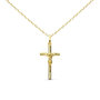 Voir la diapositive 1 : L'ATELIER D'AZUR Collier - Médaille Croix Or 18 Carats 750/000 - Christ sur la Croix - Chaine Dorée