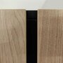 KASALINEA Buffet 4 portes industriel couleur bois et effet béton JEFFREY-L 230 x P 45 x H 85 cm- Marron