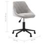 Voir la diapositive 6 : VIDAXL Chaise pivotante de bureau Gris clair Velours