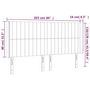 Voir la diapositive 6 : VIDAXL Tete de lit avec oreilles Marron fonce 203x16x118/128 cm Tissu