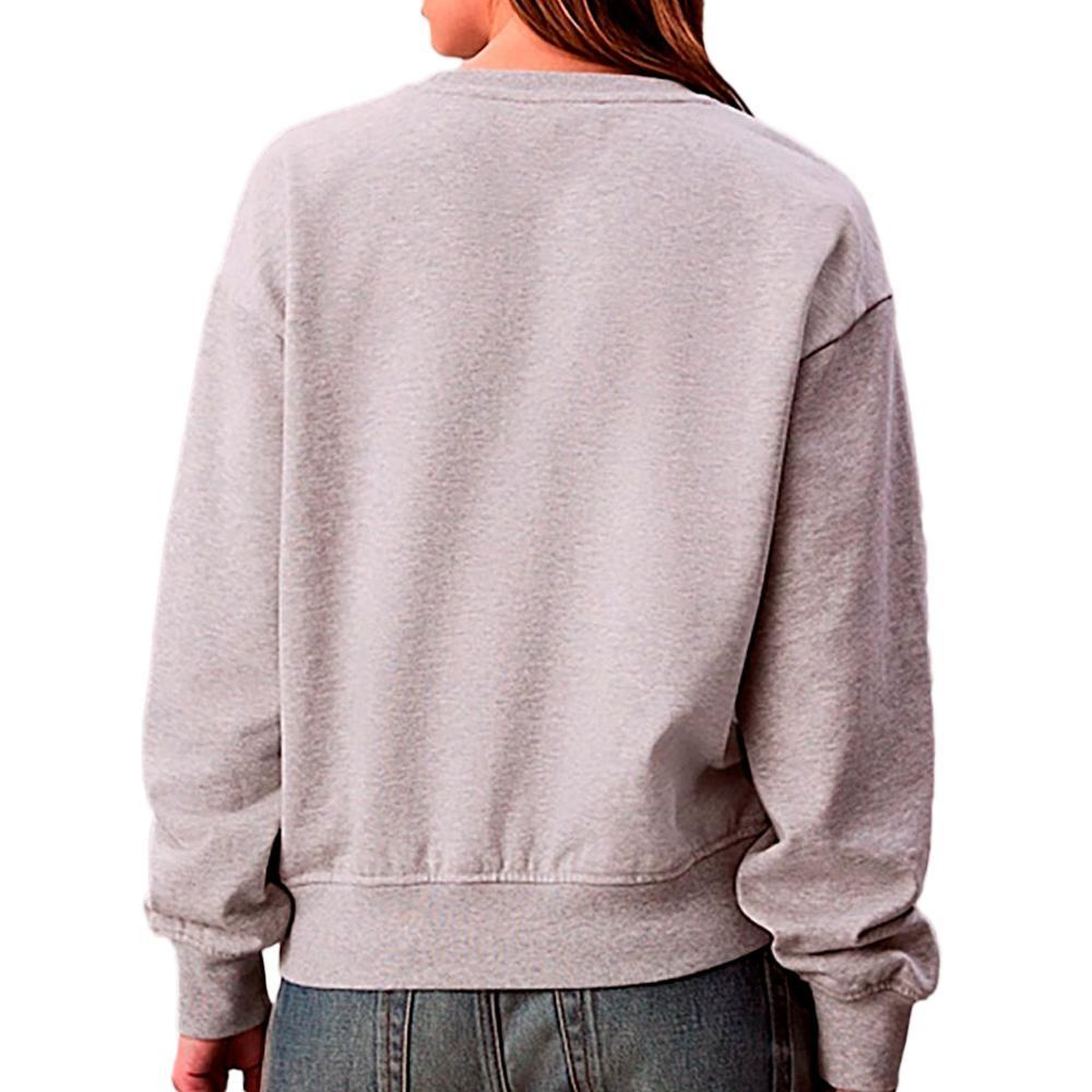 Voir la diapositive 2 : CALVIN KLEIN JEANS Sweat Gris Femme Calvin Klein Jeans Archive Logo Fren