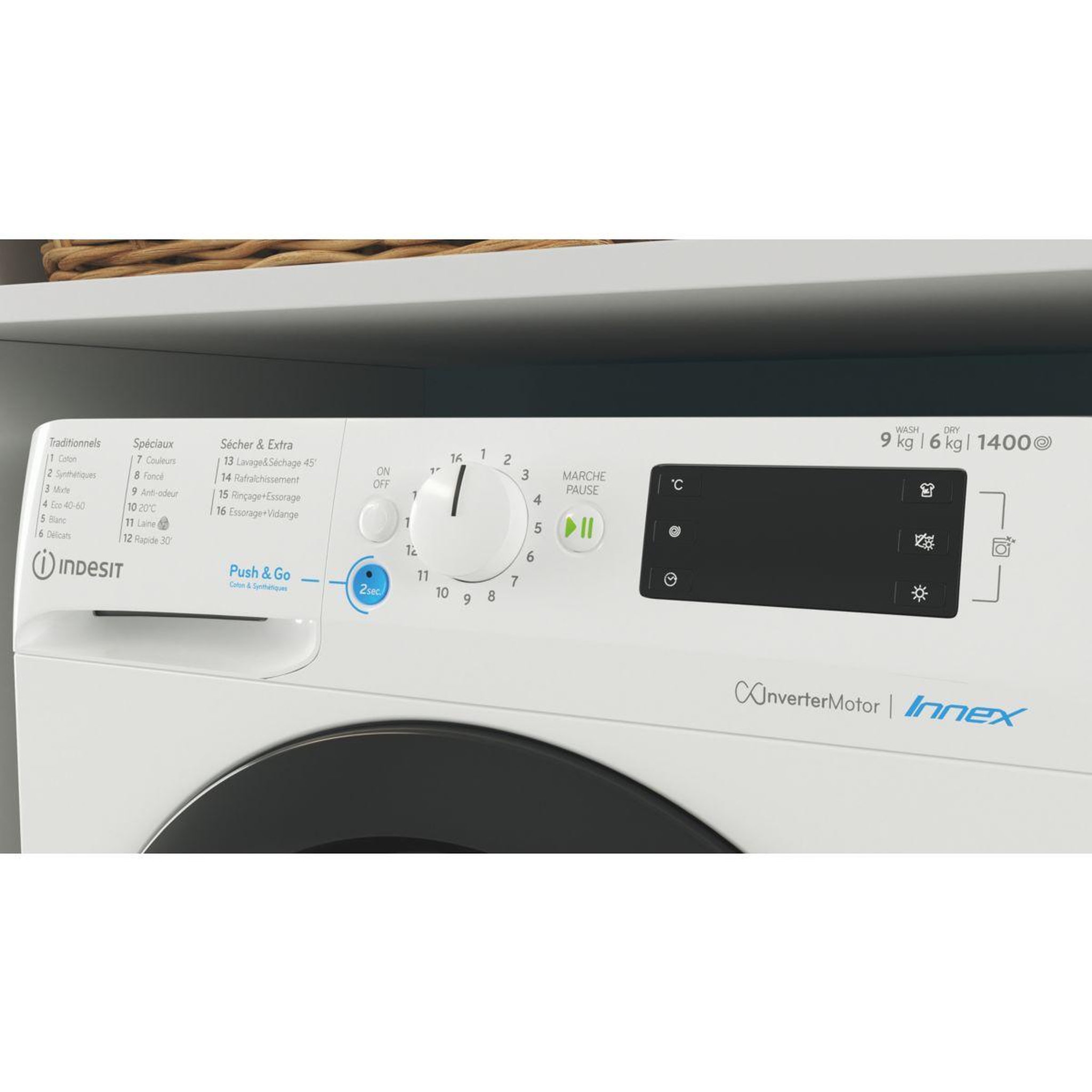 Voir la diapositive 3 : Indesit Lave linge séchant hublot BDE964359WBFR