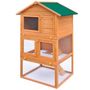 Voir la diapositive 1 : VIDAXL Clapier d'exterieur Enclos pour petits animaux 3 niveaux Bois