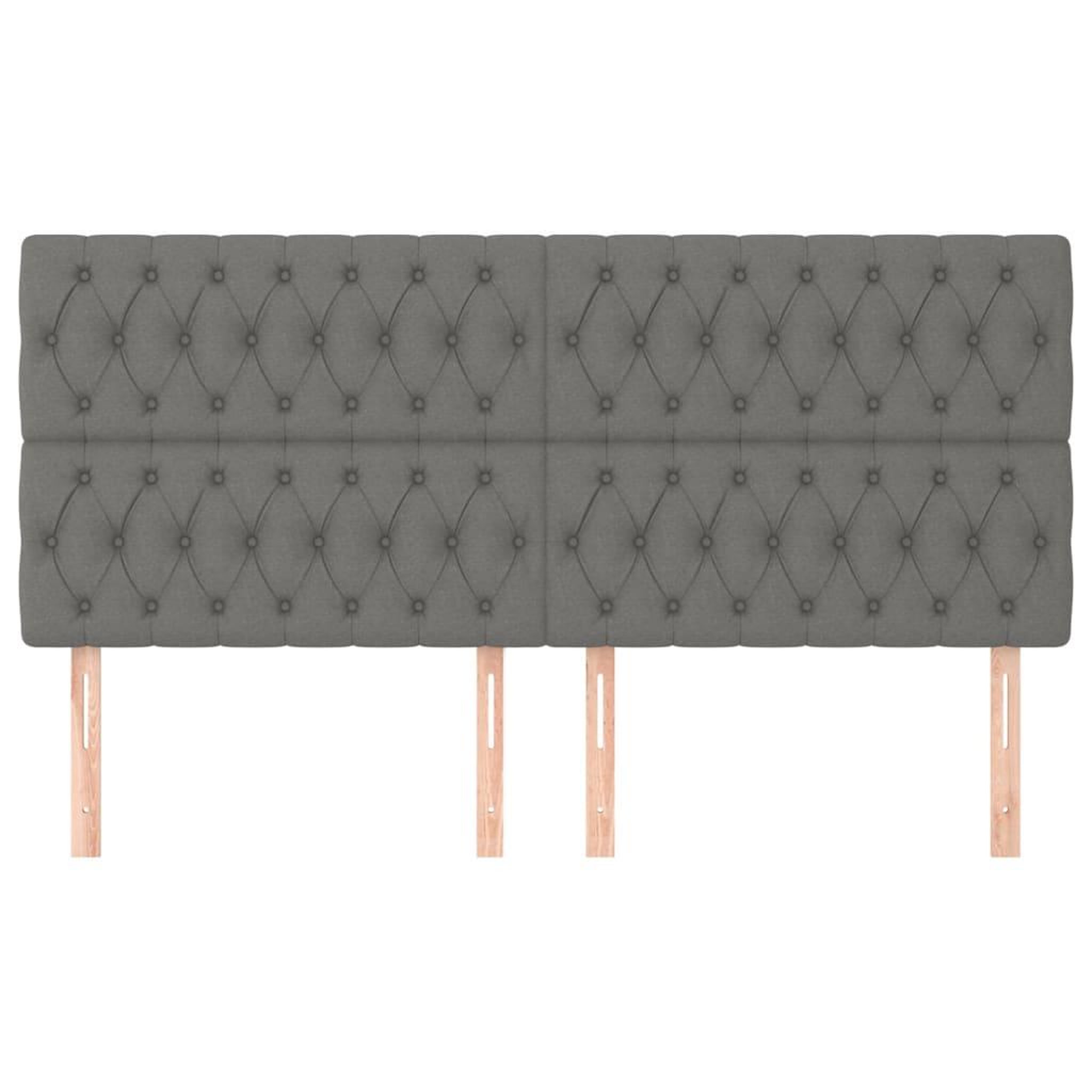 Voir la diapositive 3 : VIDAXL Tetes de lit 4 pcs Gris fonce 100x7x78/88 cm Tissu