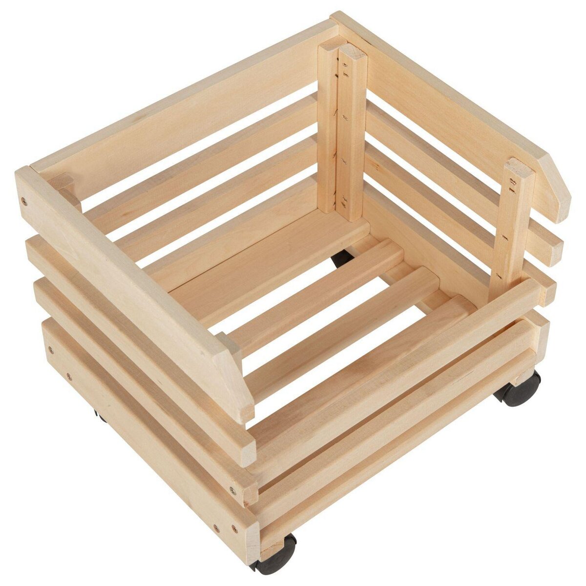 Lot de 3 caisses de rangement empilables en bois massif L37cm MARAICHER