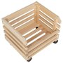Voir la diapositive 4 : Lot de 3 caisses de rangement empilables en bois massif L37cm MARAICHER