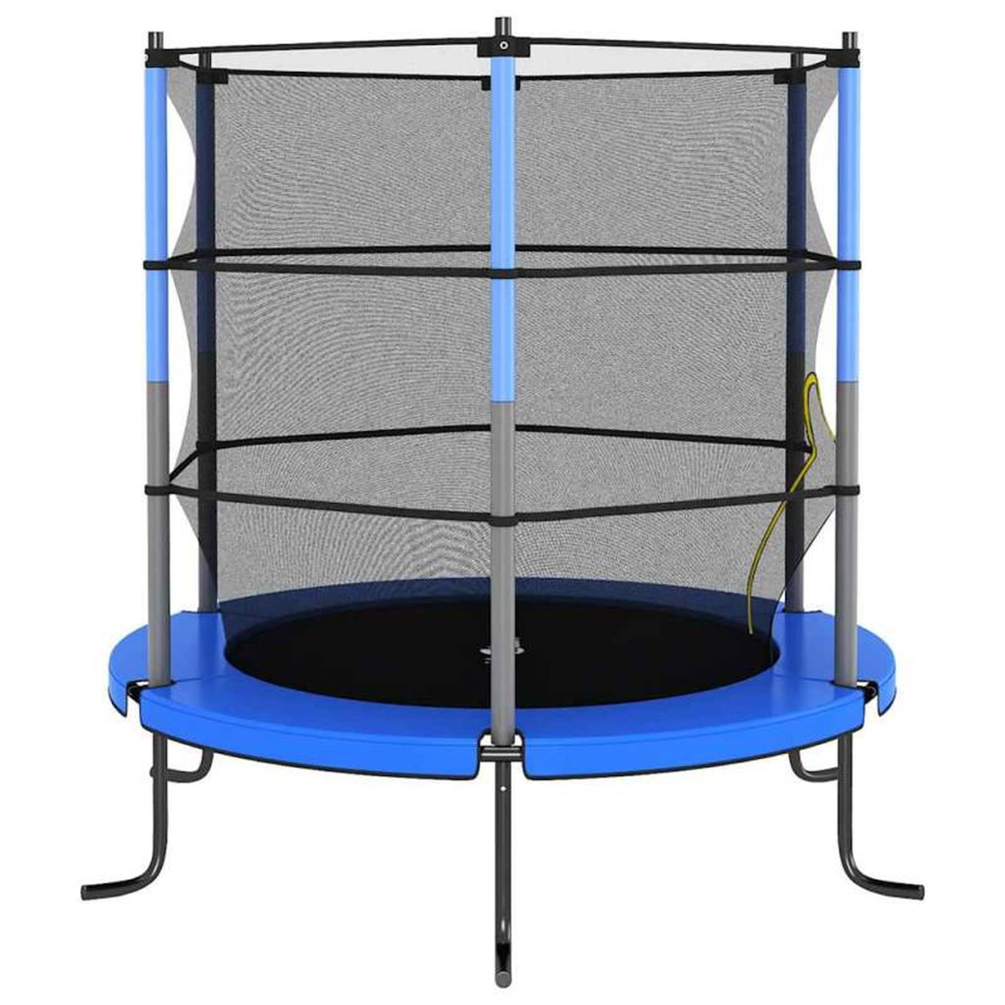 Voir la diapositive 3 : VIDAXL Trampoline avec filet de sécurité Rond 140x160 cm Bleu