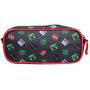 Voir la diapositive 4 : Bagtrotter BAGTROTTER  Trousse scolaire rectangulaire Minecraft Noir