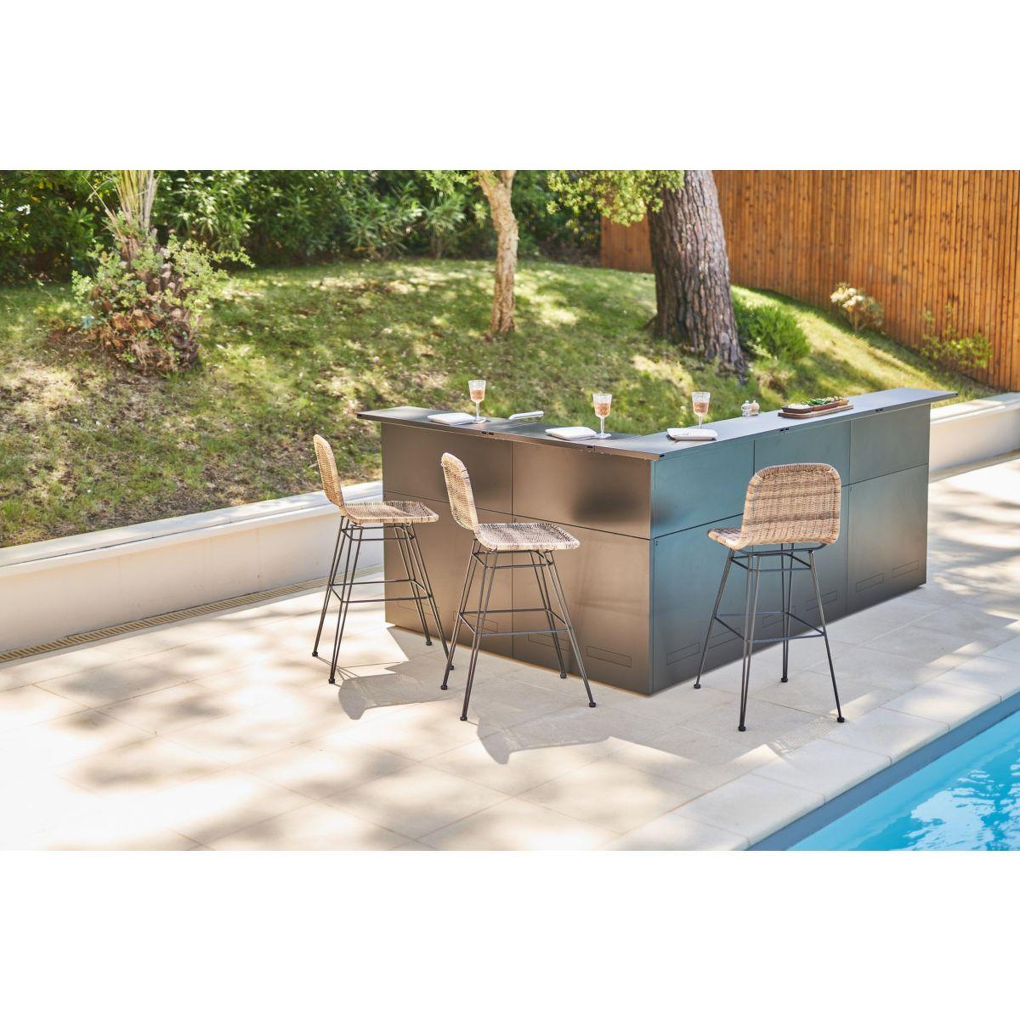 Voir la diapositive 3 : FORGE ADOUR Meuble d'angle saaf cbn angle acier fermé comptoir