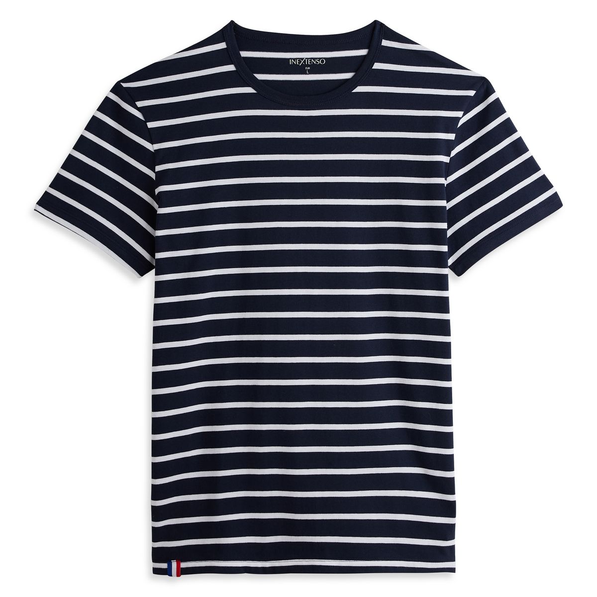 IN EXTENSO T-shirt marine en coton homme Made in France