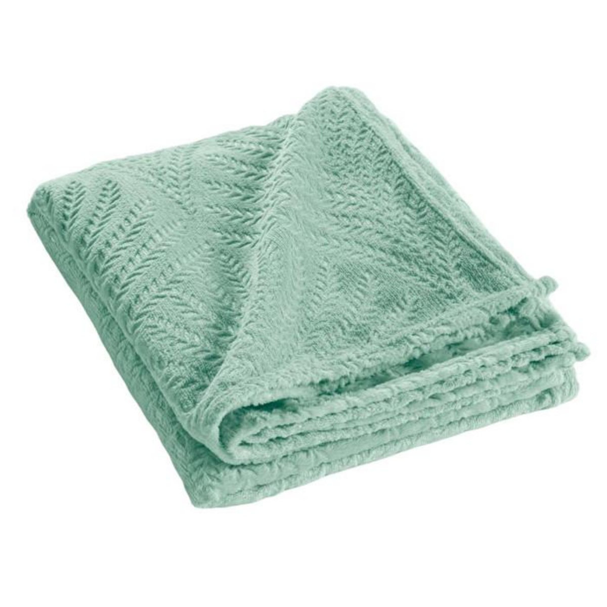 Paris Prix Plaid Uni en Flanelle  Nelia  125x150cm Sauge