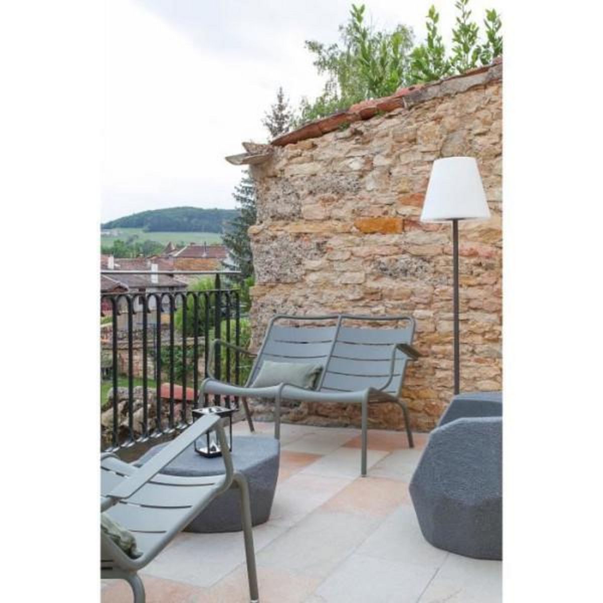 MARKET24 Lampadaire solaire - Arte Alta - Blanc