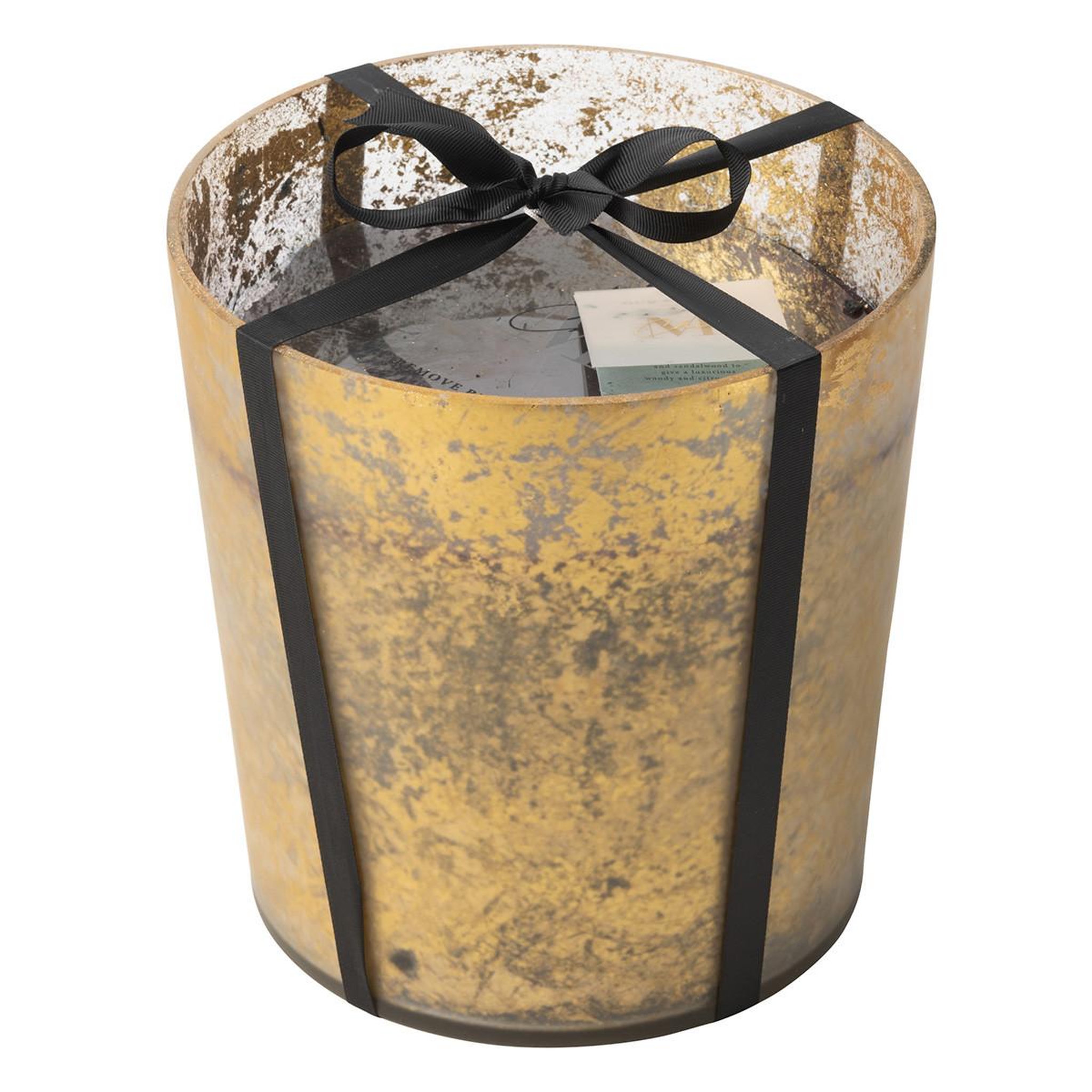 Voir la diapositive 2 : J-LINE Bougie parfumée  m-chic  21cm oud & amber