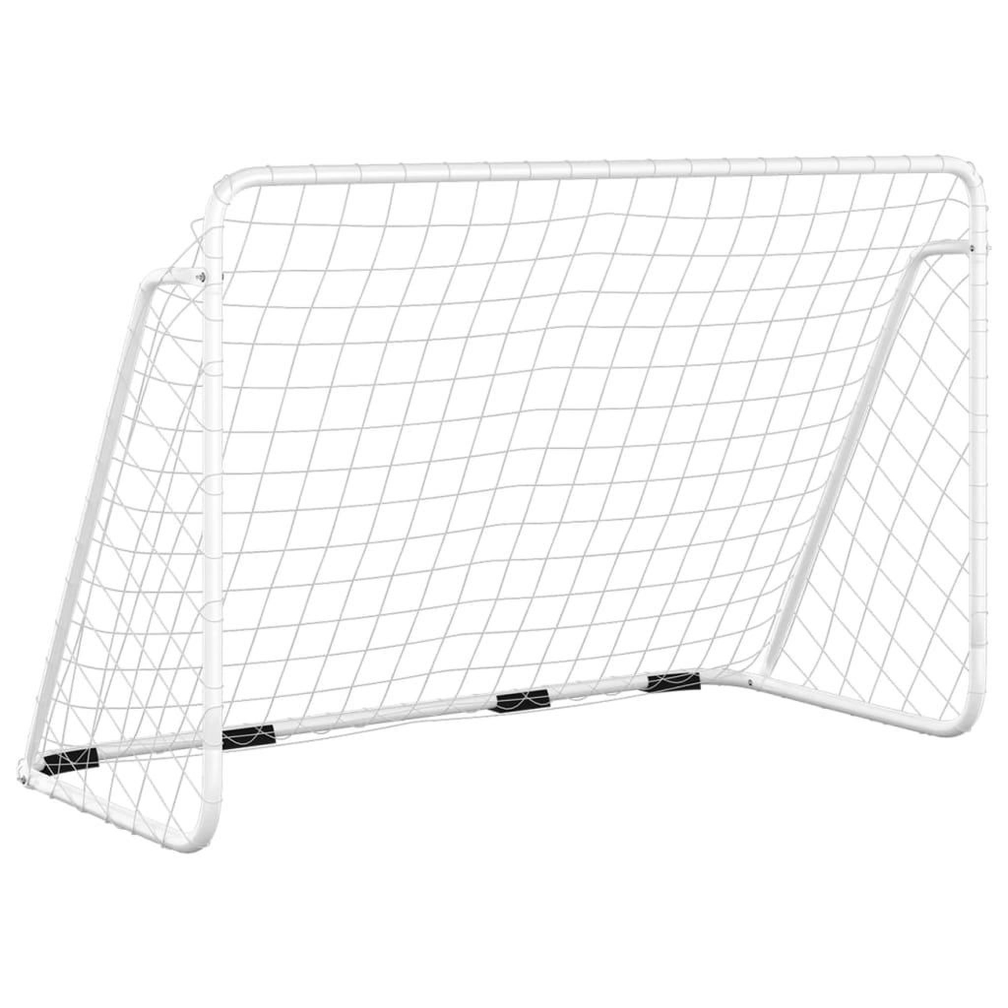 Voir la diapositive 2 : VIDAXL But de football avec filet Blanc 180x90x120 cm Acier