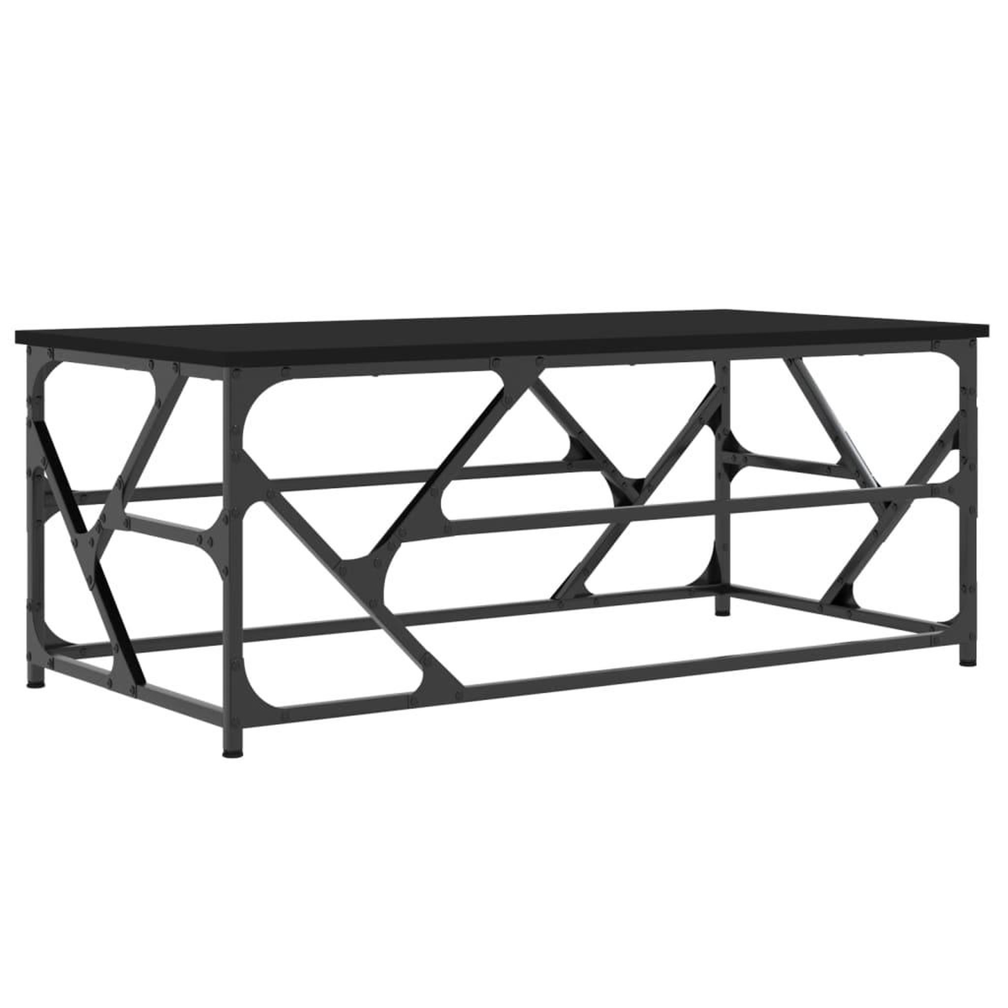Voir la diapositive 2 : VIDAXL Table basse Noir 100x50x40 cm Bois d'ingenierie