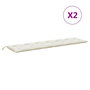 Voir la diapositive 4 : VIDAXL Coussins de banc de jardin lot de 2 creme melange tissu