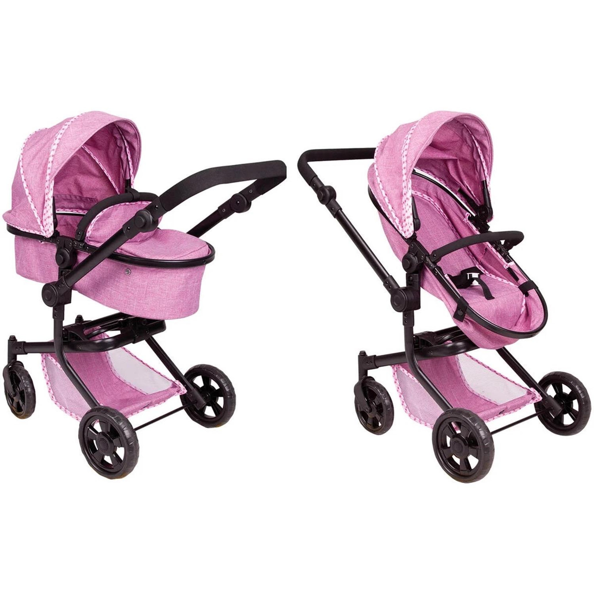Voir la diapositive 2 : TOYTOYTOY Poussette de poupée 2 en 1 Trend Fuchsia