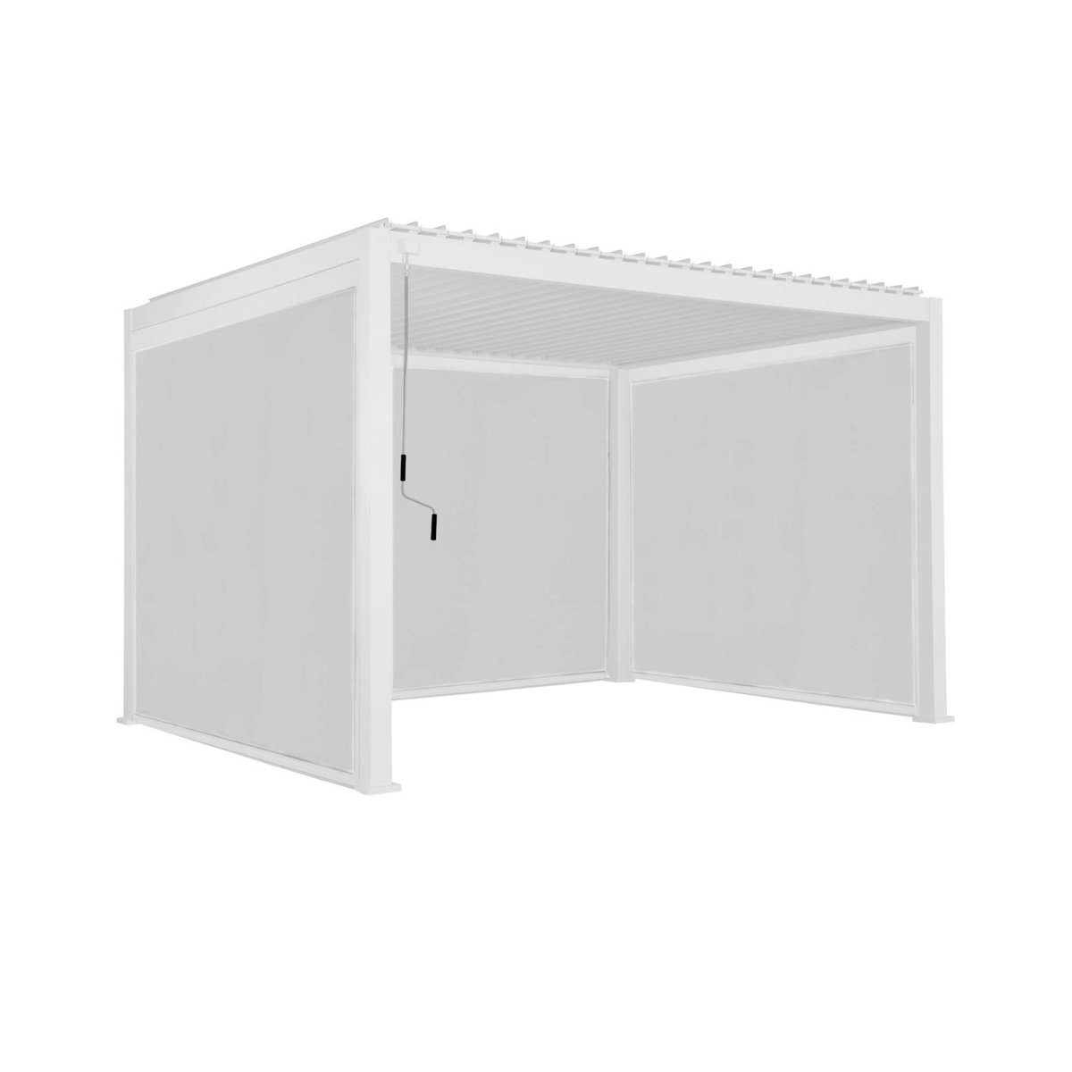 SWEEEK Pergola bioclimatique aluminium 3x4m + 2 stores 3m + 1 store 4m Triomphe