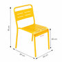 Voir la diapositive 4 : CONCEPT USINE Ensemble table de jardin 200 cm et 8 chaises jaune BERGAME