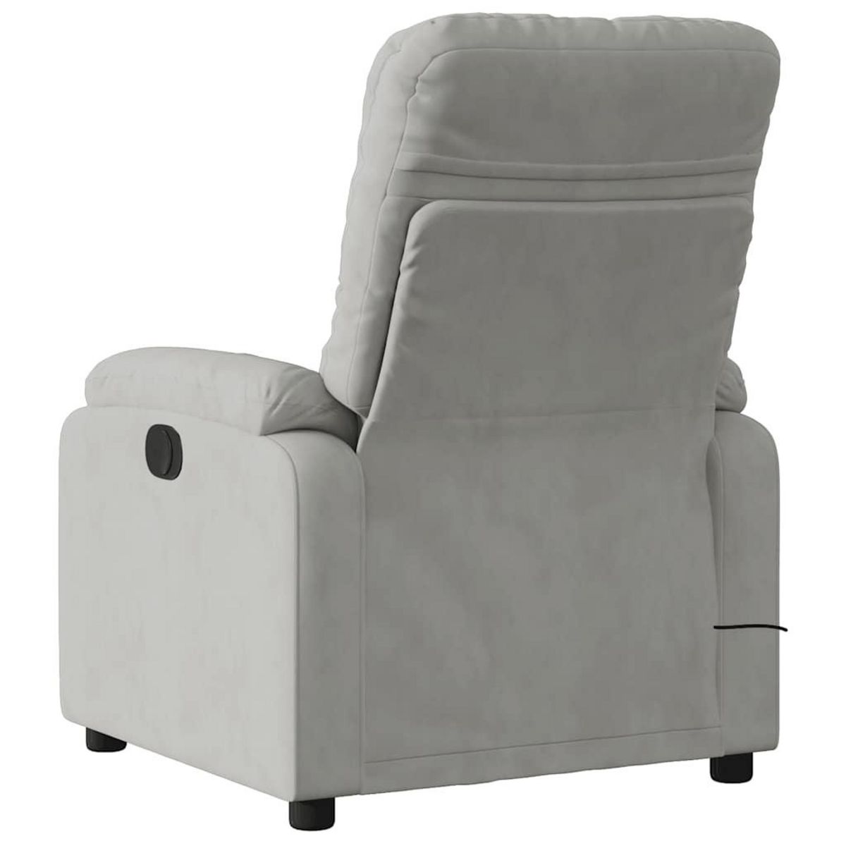 VIDAXL Fauteuil inclinable de massage electrique gris clair