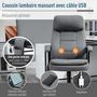 Voir la diapositive 4 : VINSETTO Vinsetto Fauteuil bureau manager massant pivotant hauteur réglable tissu lin gris