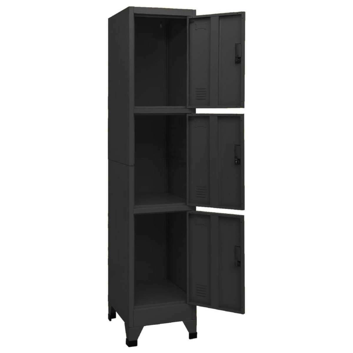 VIDAXL Armoire a casiers Noir 38x45x180 cm Acier