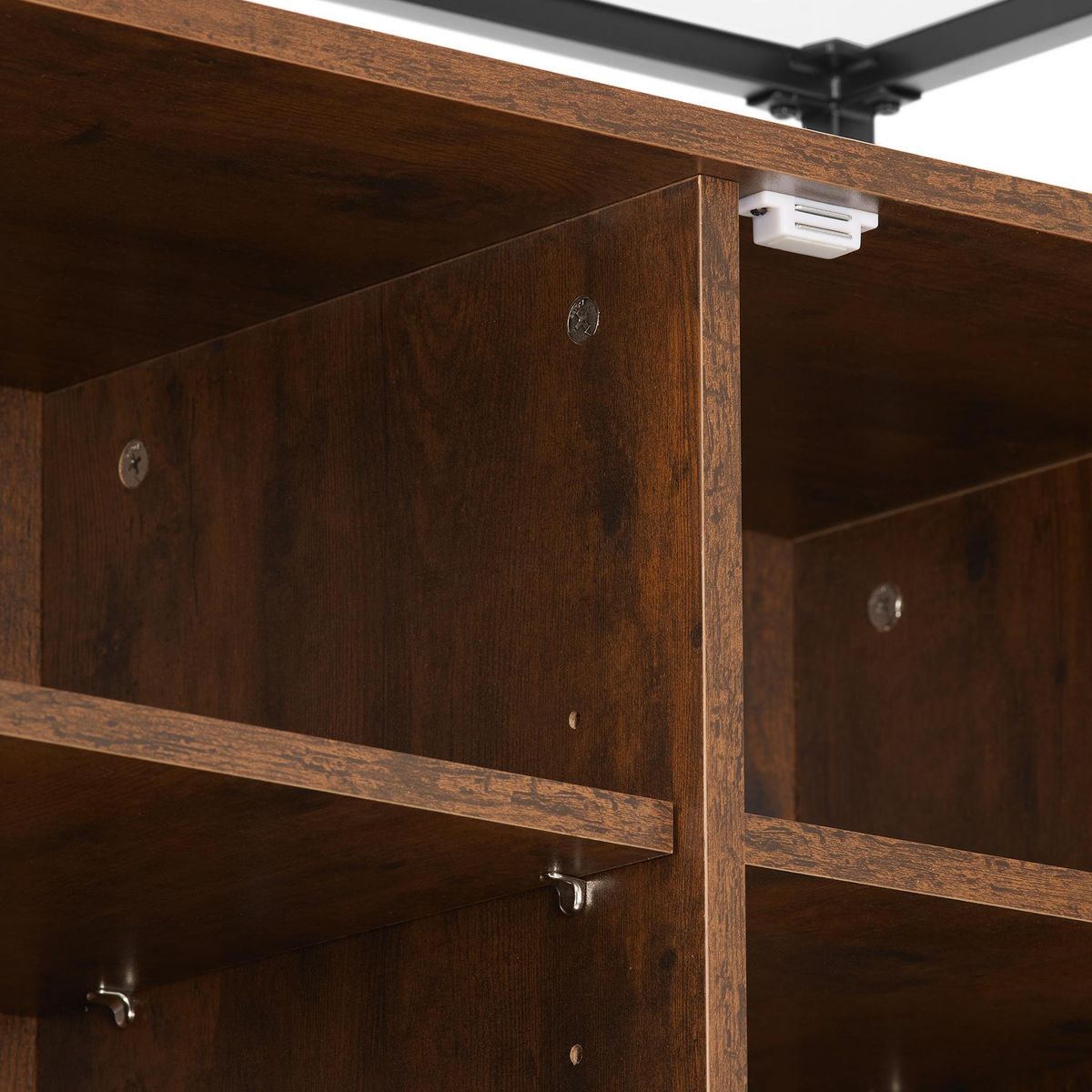 tectake Buffet style industriel Bois foncé industriel, rustique