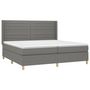 Voir la diapositive 4 : VIDAXL Sommier a lattes de lit matelas LED Gris fonce 200x200 cm Tissu