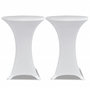 Voir la diapositive 3 : VIDAXL Housses elastiques de table Ø 80 cm Blanc 4 pcs