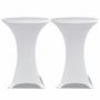 Voir la diapositive 3 : VIDAXL Housses elastiques de table Ø 80 cm Blanc 4 pcs