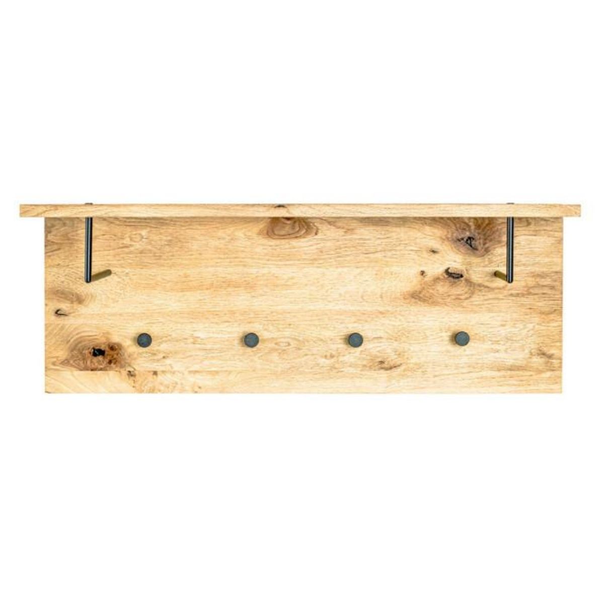 Paris Prix Patère Murale 4 Crochets & Cintre  Royal Oak  80cm Naturel