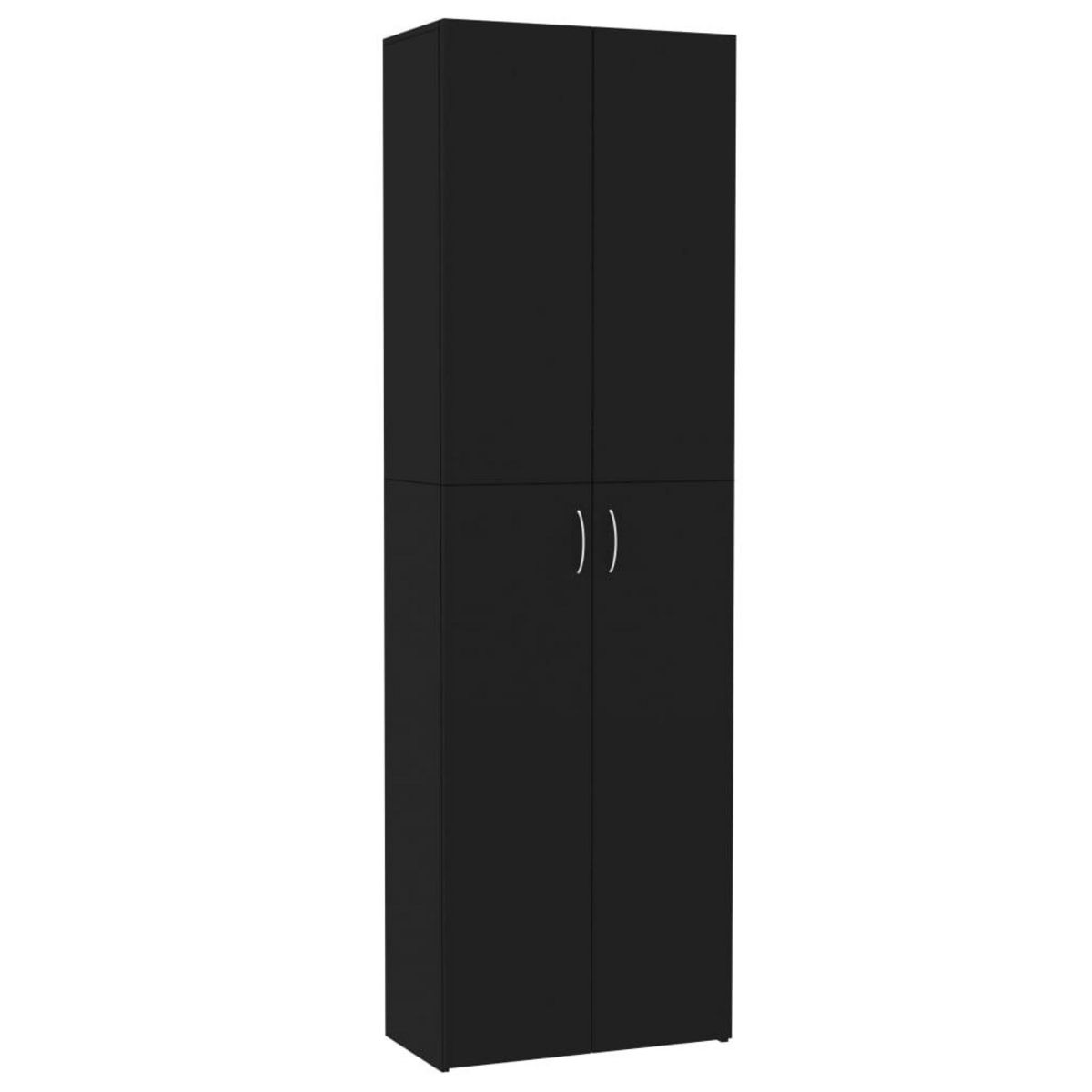 VIDAXL Armoire de bureau Noir 60x32x190 cm Bois d'ingenierie