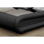Voir la diapositive 5 : CONCEPT USINE Structure de lit LED avec rangements 140 x 190 cm noir PORTLAND