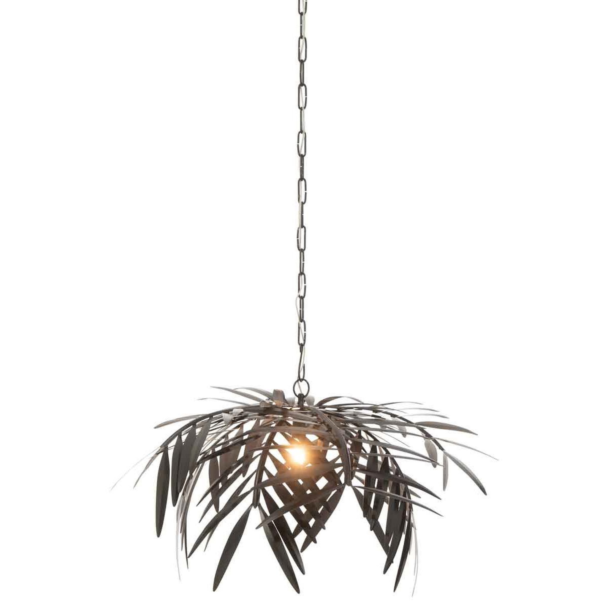 Voir la diapositive 2 : J-LINE Lampe suspension design  feuille  202cm noir