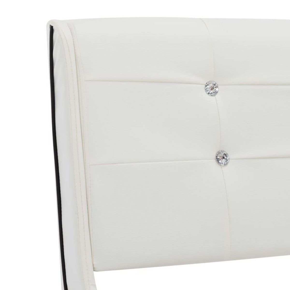 VIDAXL Lit avec matelas a memoire de forme Blanc Similicuir 90x200 cm
