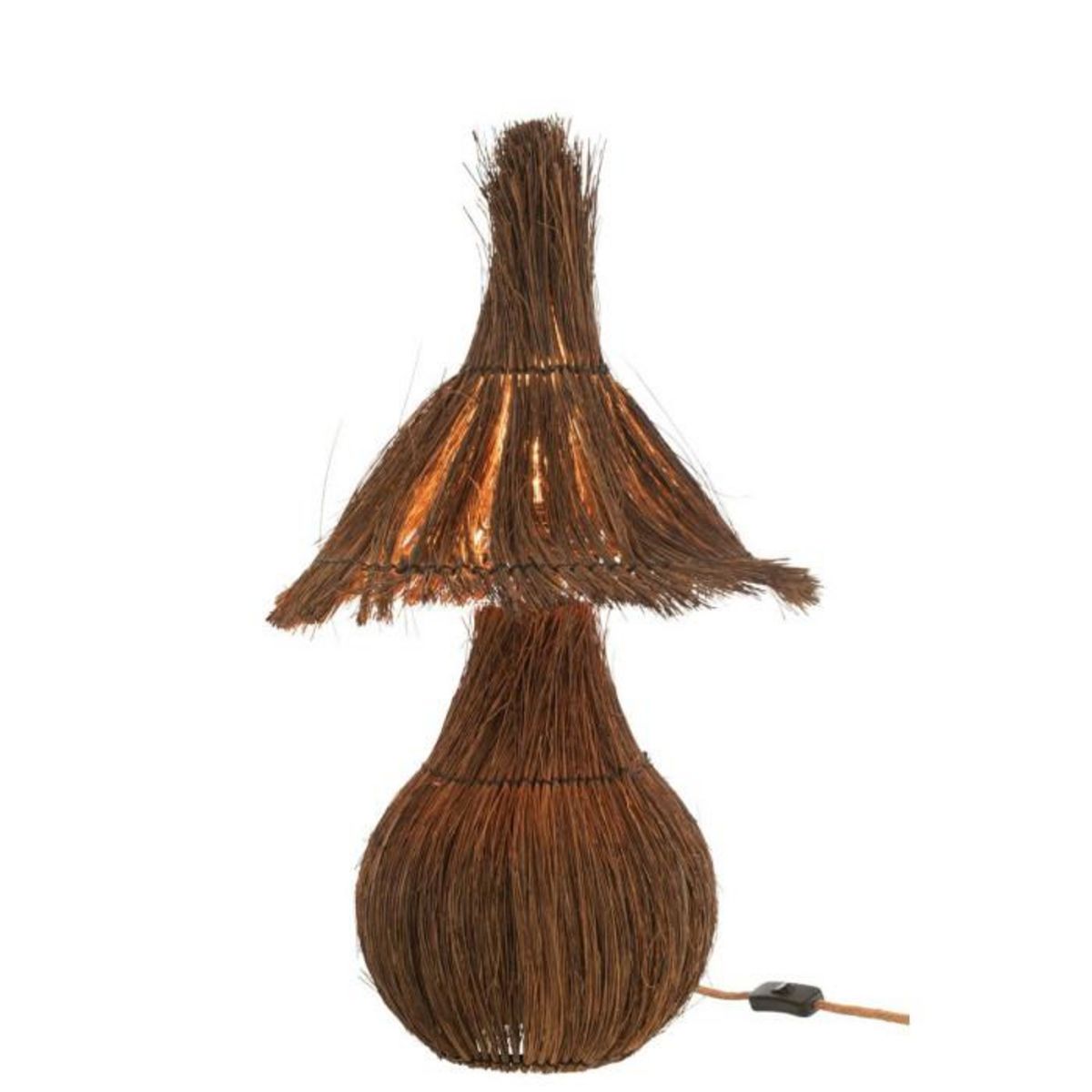 Paris Prix Lampe à Poser en Palmier  Tropical  61cm Marron