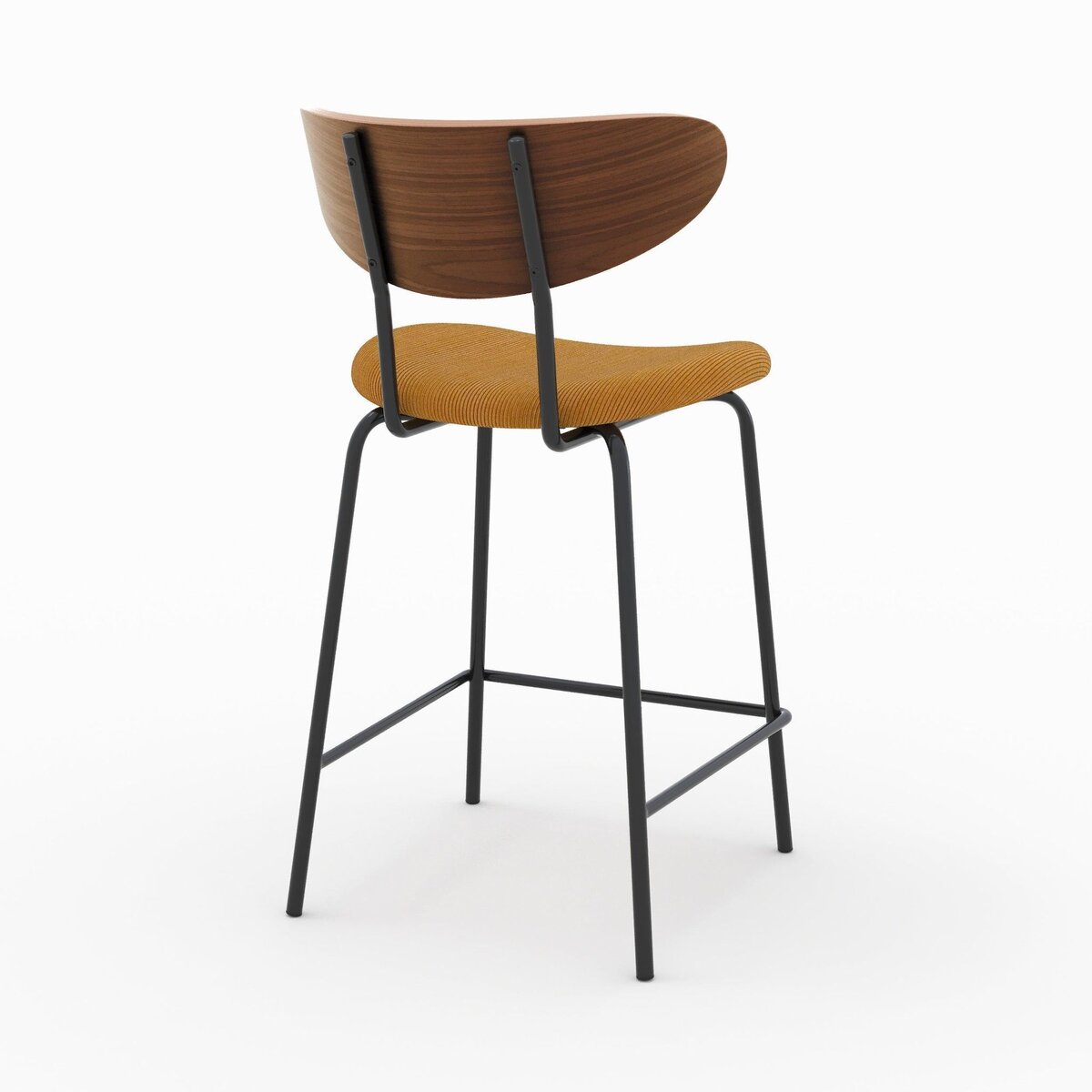 Rendez vous déco Lot de 2 chaises pour îlot central en velours côtelé kaki 64.5 cm - Jade