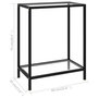 Voir la diapositive 6 : VIDAXL Table console Transparent 60x35x75 cm Verre trempe