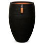 Voir la diapositive 2 : CAPI Capi Pot a fleurs Nature Rib elegant Deluxe 45x72 cm Noir