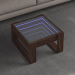 VIDAXL Table basse avec LED infini chene marron 50x53x30 cm