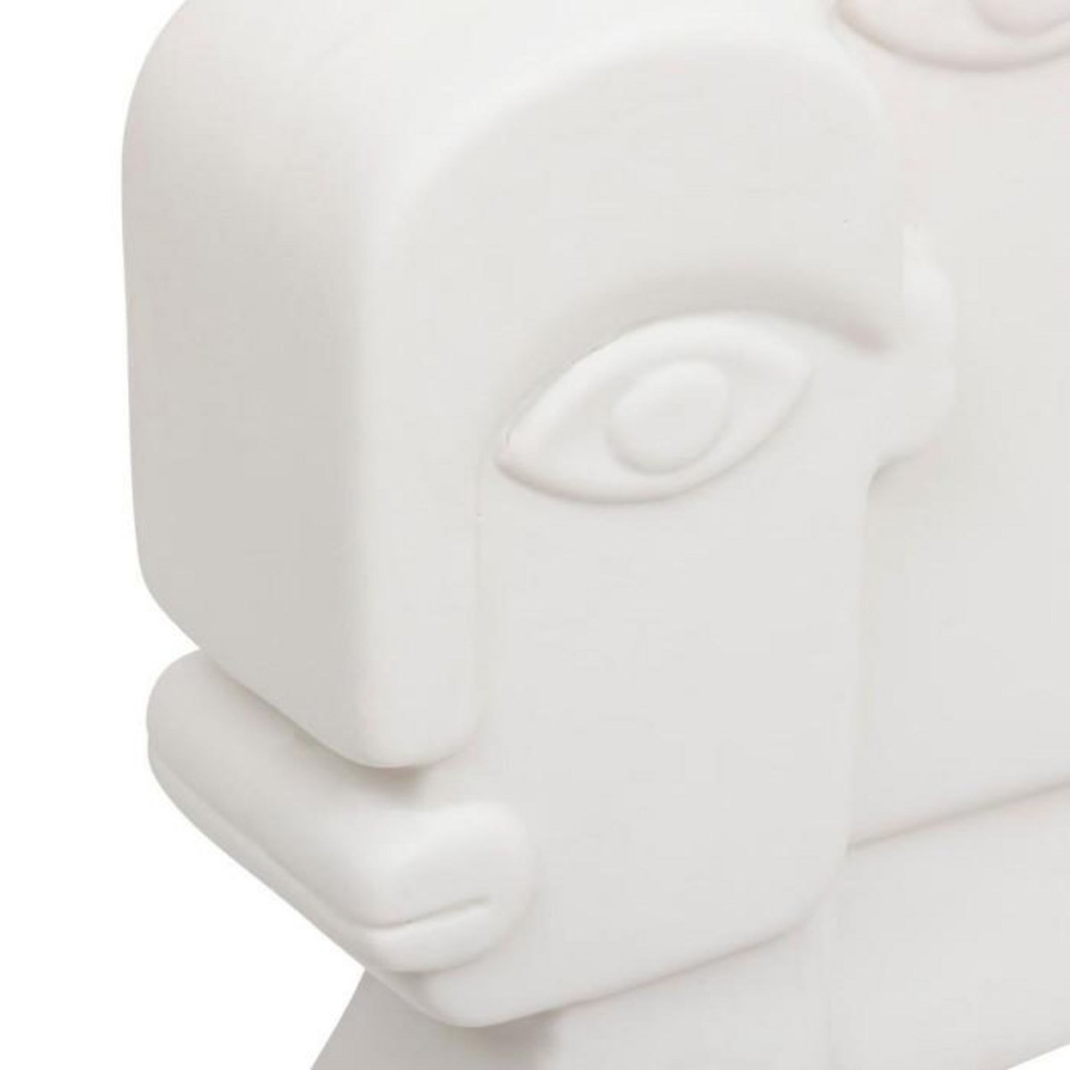 ATMOSPHERA Statuette Visage en Céramique  Soleya  26cm Blanc