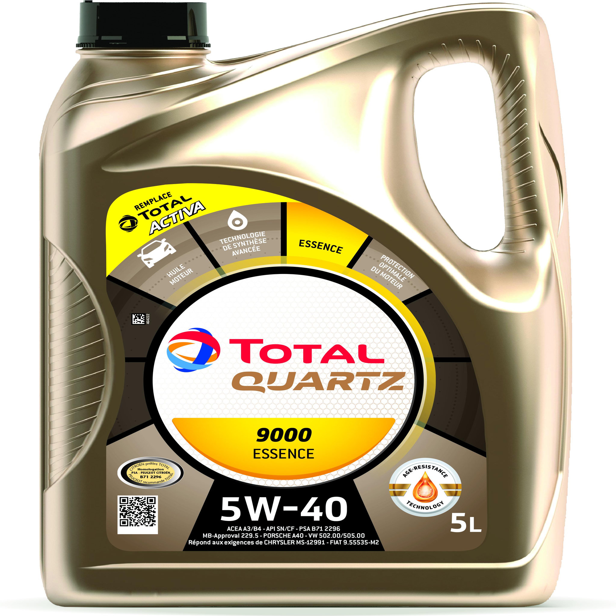 TotalEnergies Huile moteur Quartz 9000 5W-40 essence