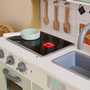 Voir la diapositive 4 : SWEEEK Cuisine pour enfant panneau. accessoires inclus. hotte. plaque de cuisson. micro-ondes électroniques